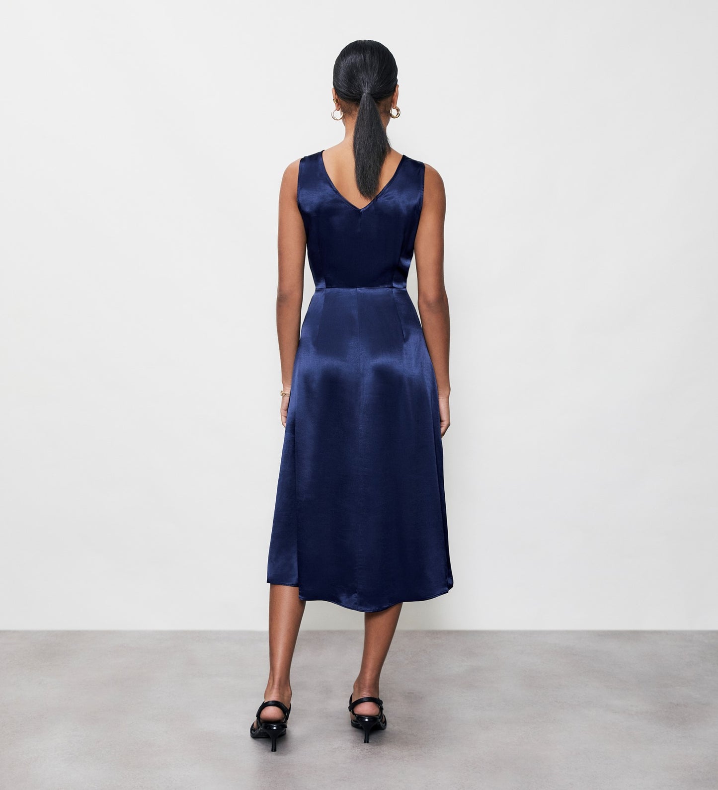 Darcy Navy Satin Dress