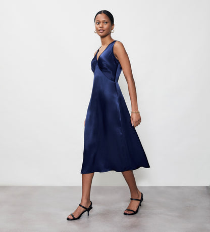 Darcy Navy Satin Dress