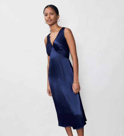 Darcy Navy Satin Dress