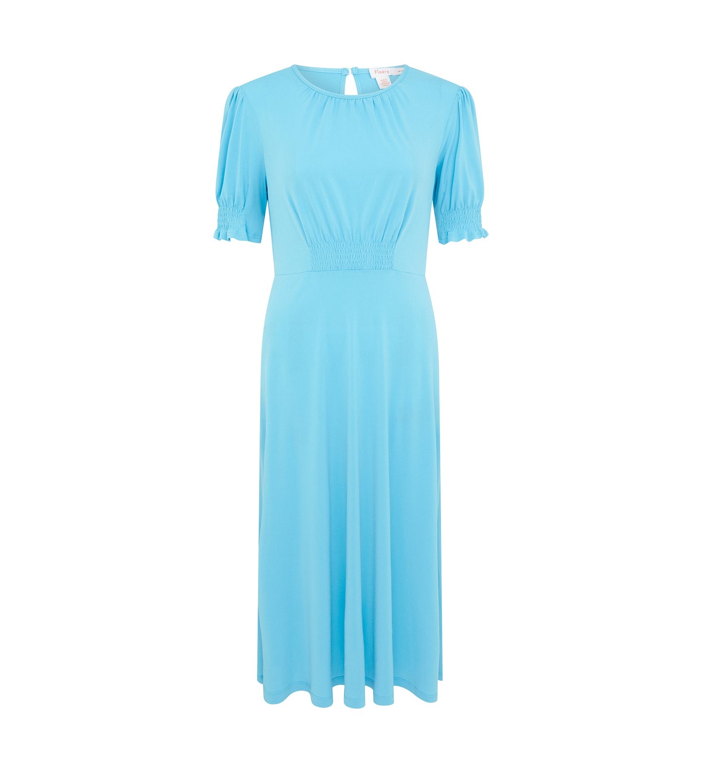 Alina Blue Crepe Midi Dress