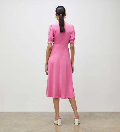 Lilybelle Pink Jersey Crepe Midi Dress