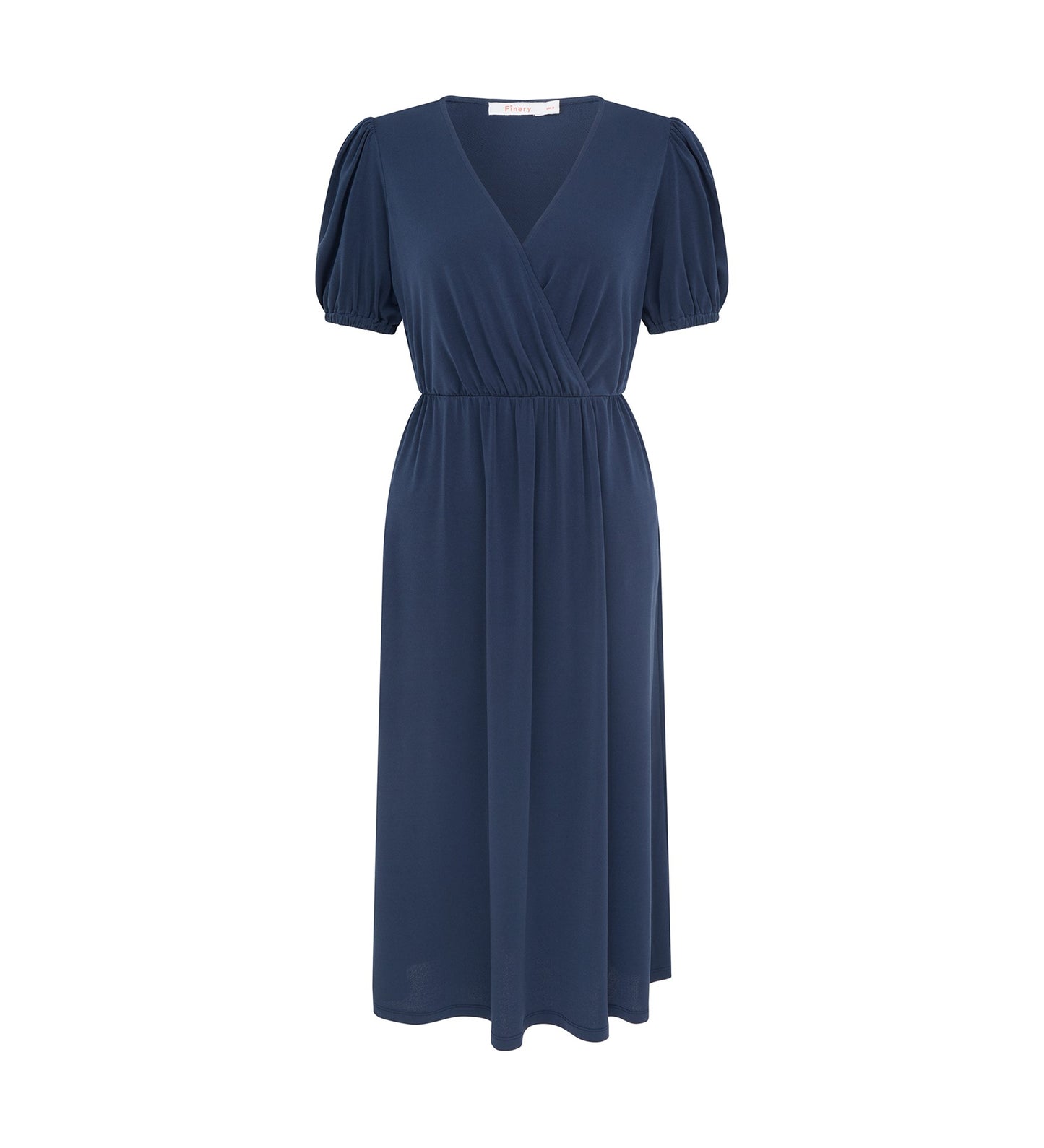 Tanya Navy Jersey Crepe Midi Dress