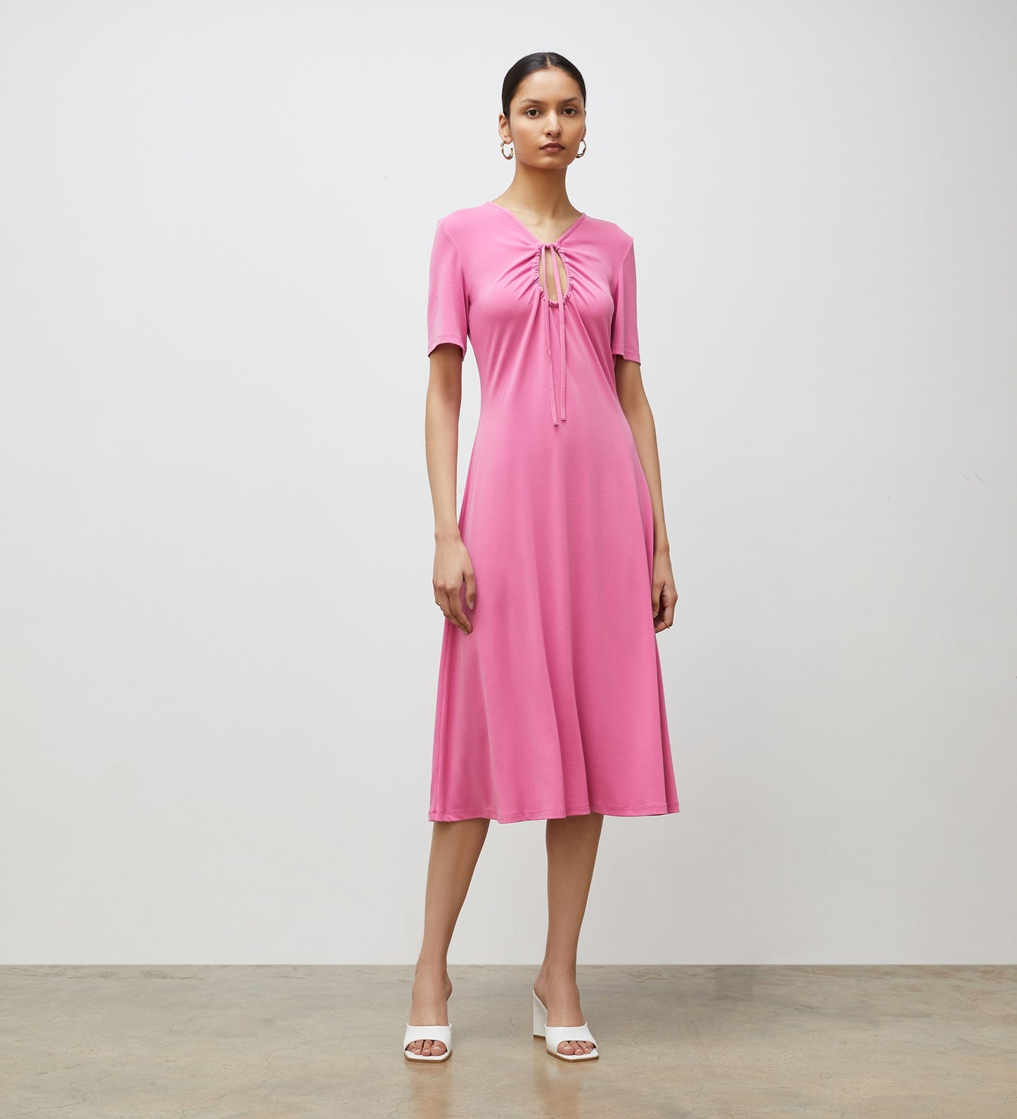 Alice Pink Jersey Crepe Midi Dress