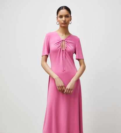 Alice Pink Jersey Crepe Midi Dress