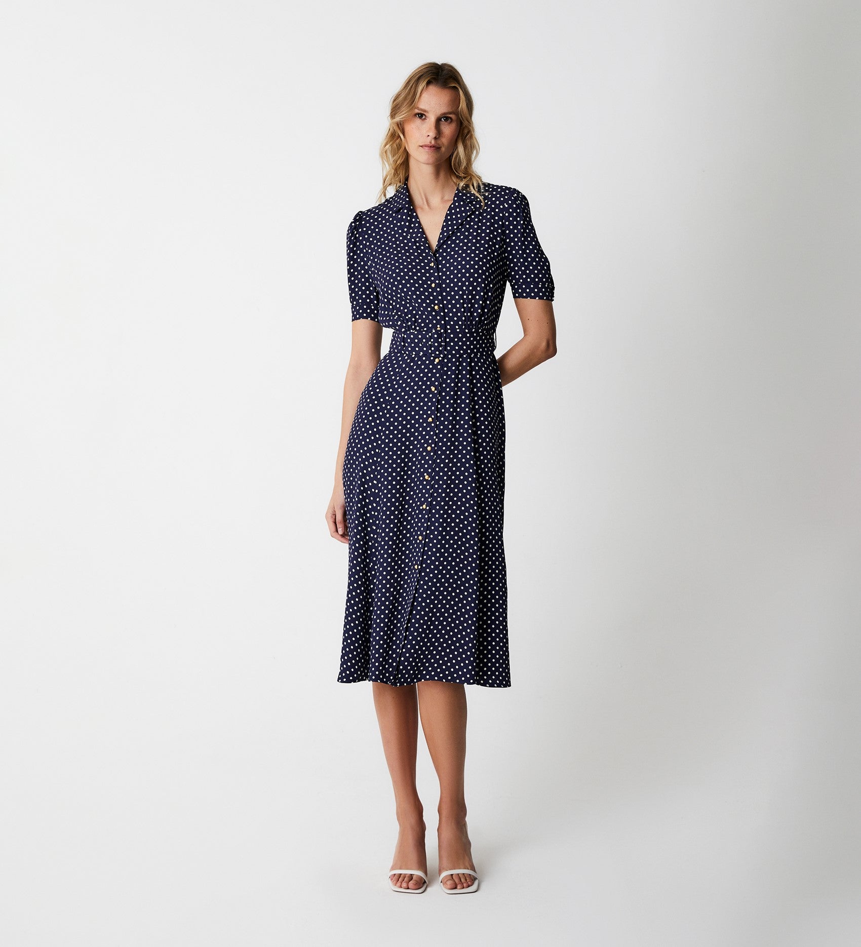 Polka dot wrap dress zara best sale