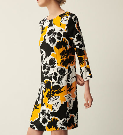 Rangel Black Floral Tunic Dress