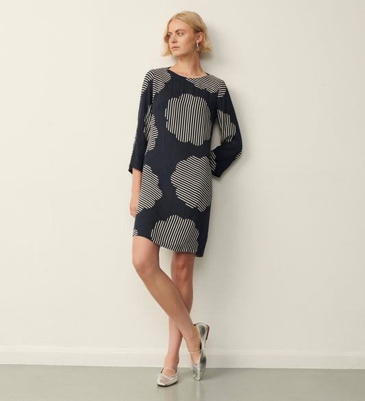 Rangel Navy Flowers Tunic Dress