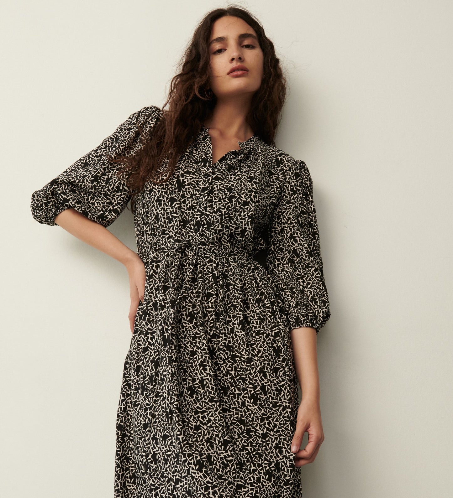 Rosie Black Crosshatch Dress