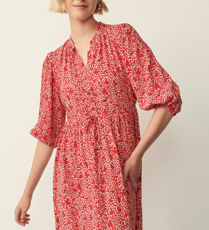 Rosie Red Crosshatch Dress