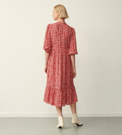 Rosie Red Crosshatch Dress