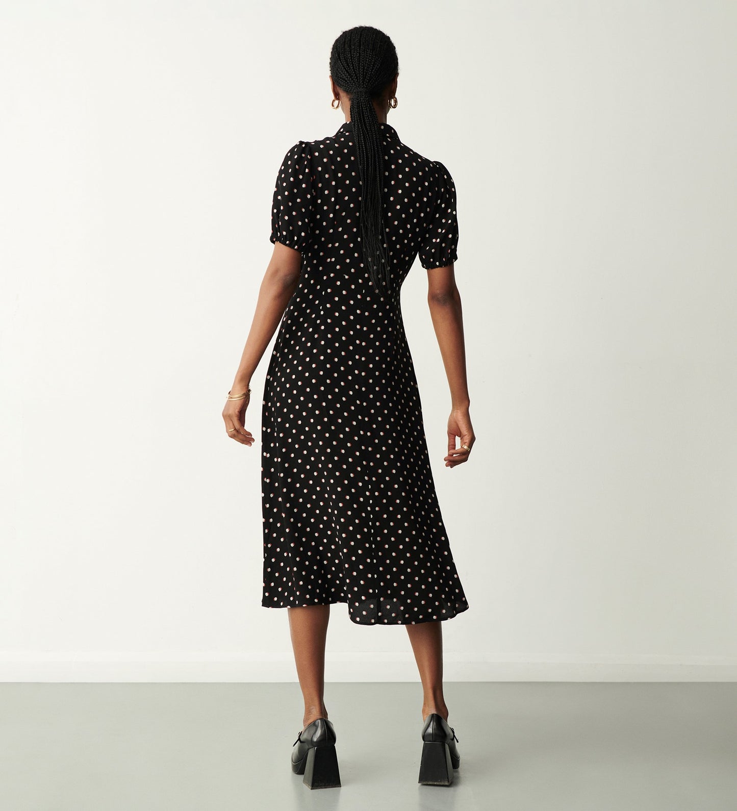 Julia Black Shells Midi Dress