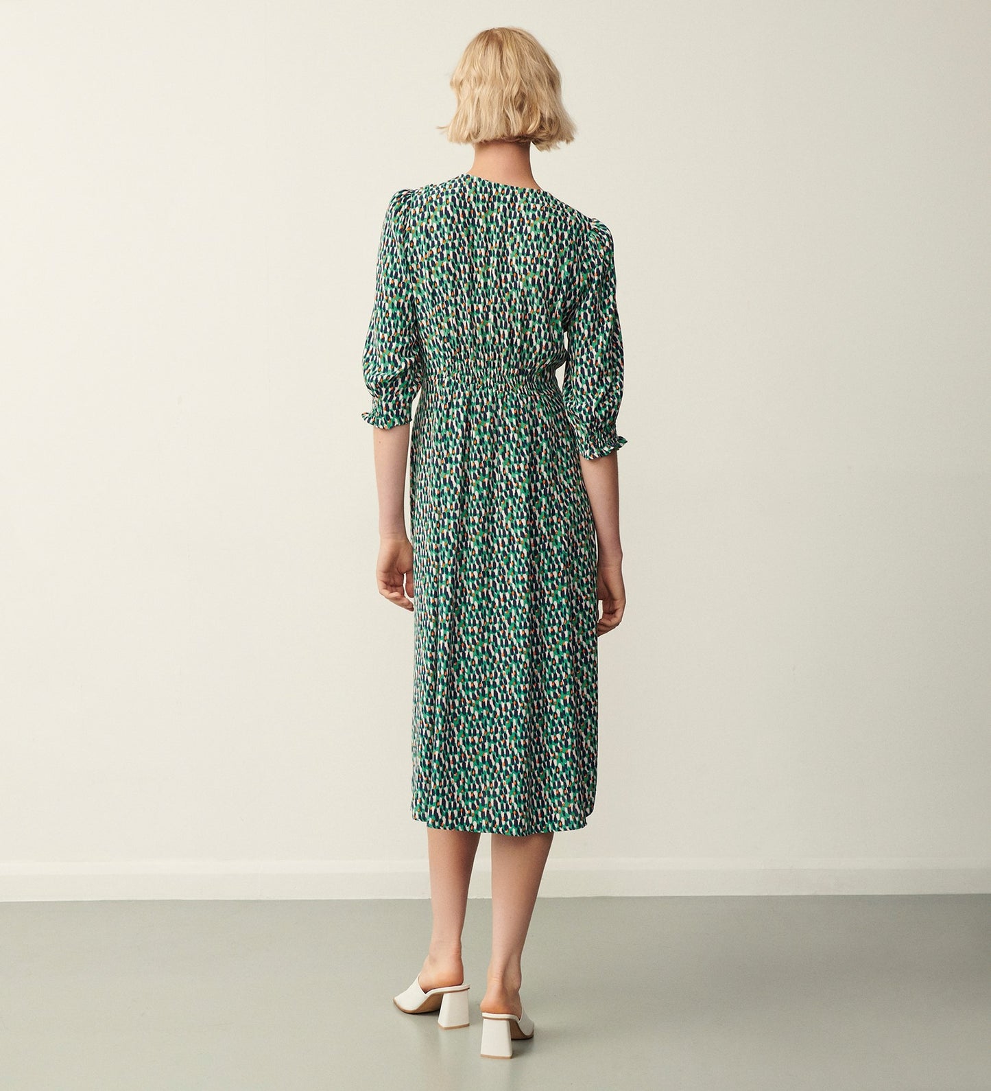 Norla Green Dashes Midi Dress