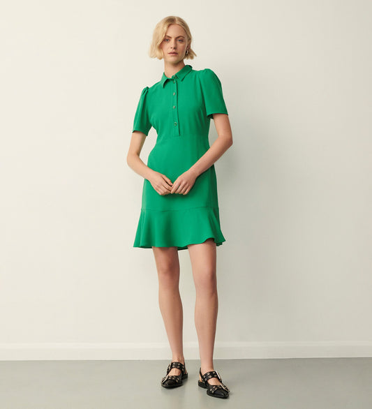 Charlie Green Collar Knee Length Dress