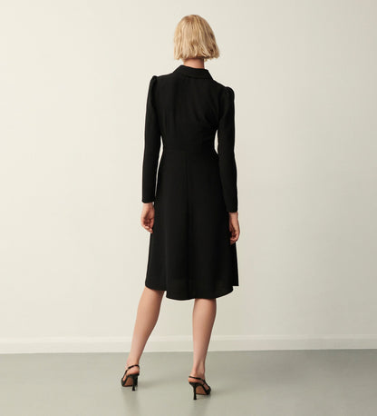 Lucia Black Midi Dress