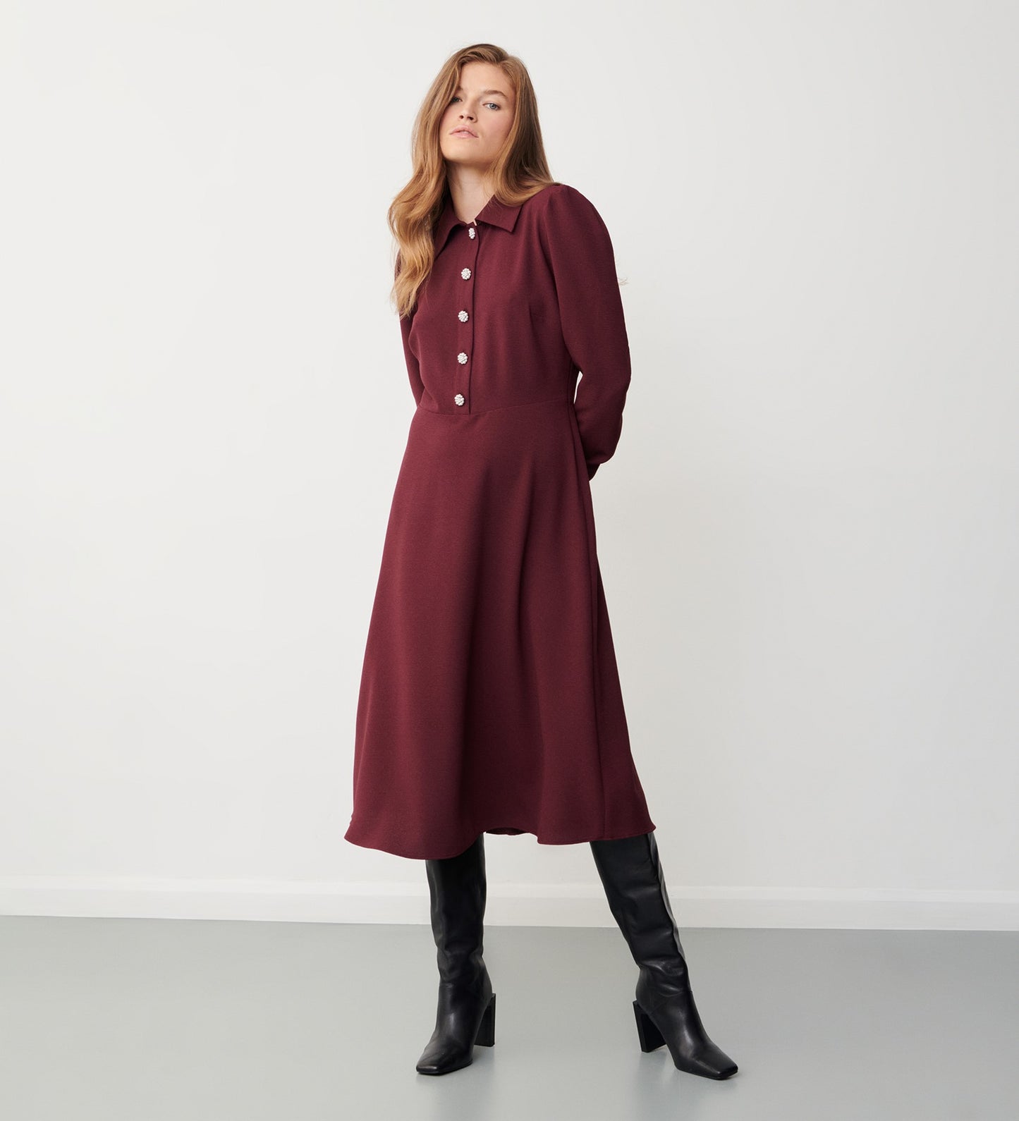 Lucia Fig Midi Dress