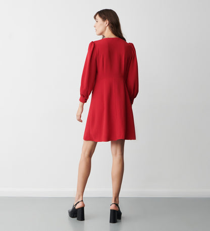 Cinzia Red Knee Length Dress