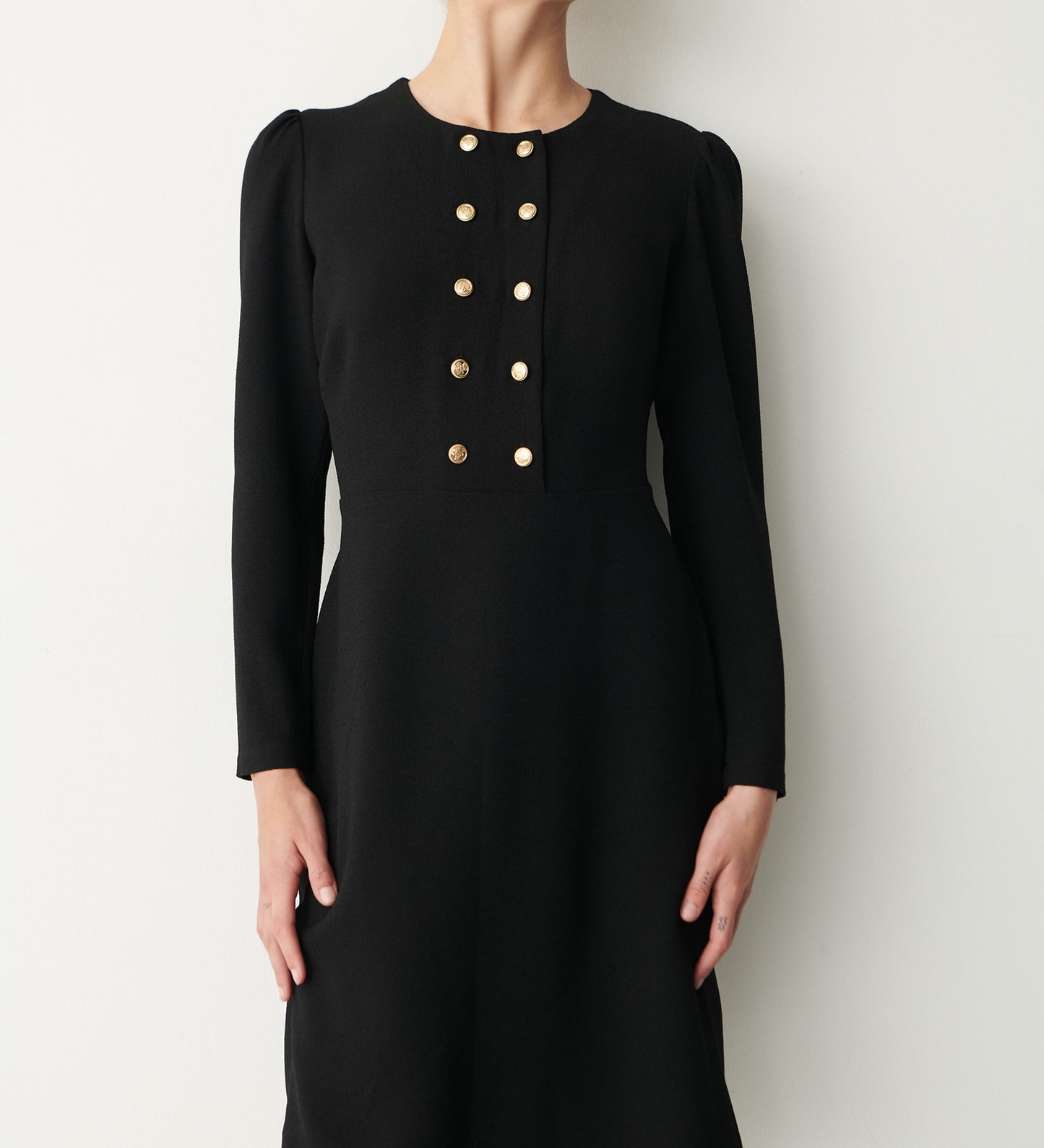 Tally Black Knee Length Dress