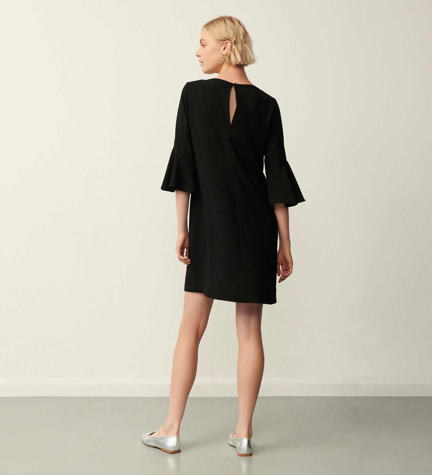 Izzy Black Knee Length Dress