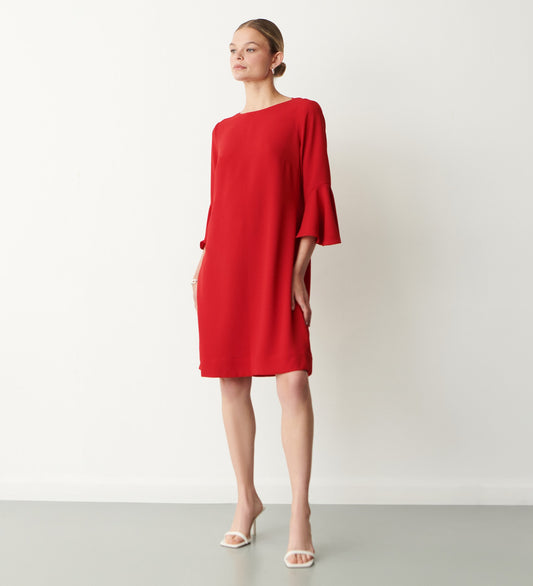 Izzy Red Knee Length Dress