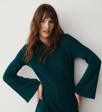 Oakney Green Jersey Midi Dress