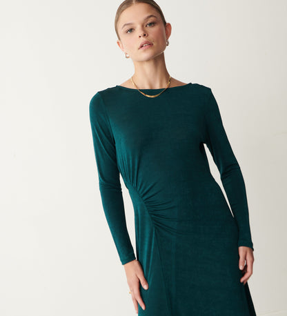 Nyra Green Jersey Midi Dress