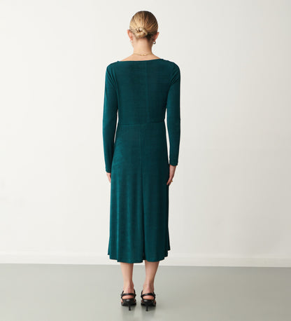 Nyra Green Jersey Midi Dress