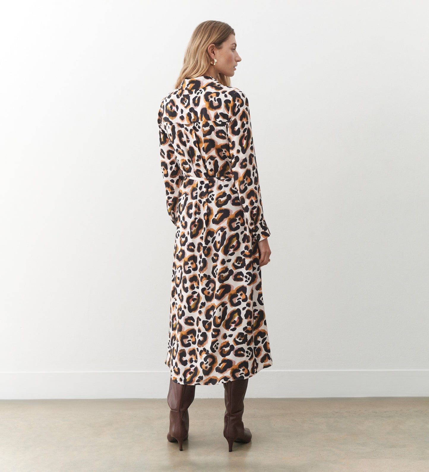 Isla Leopard Print Midi Dress