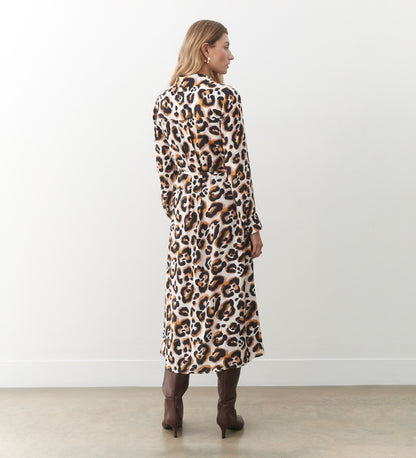 Isla Leopard Print Midi Dress