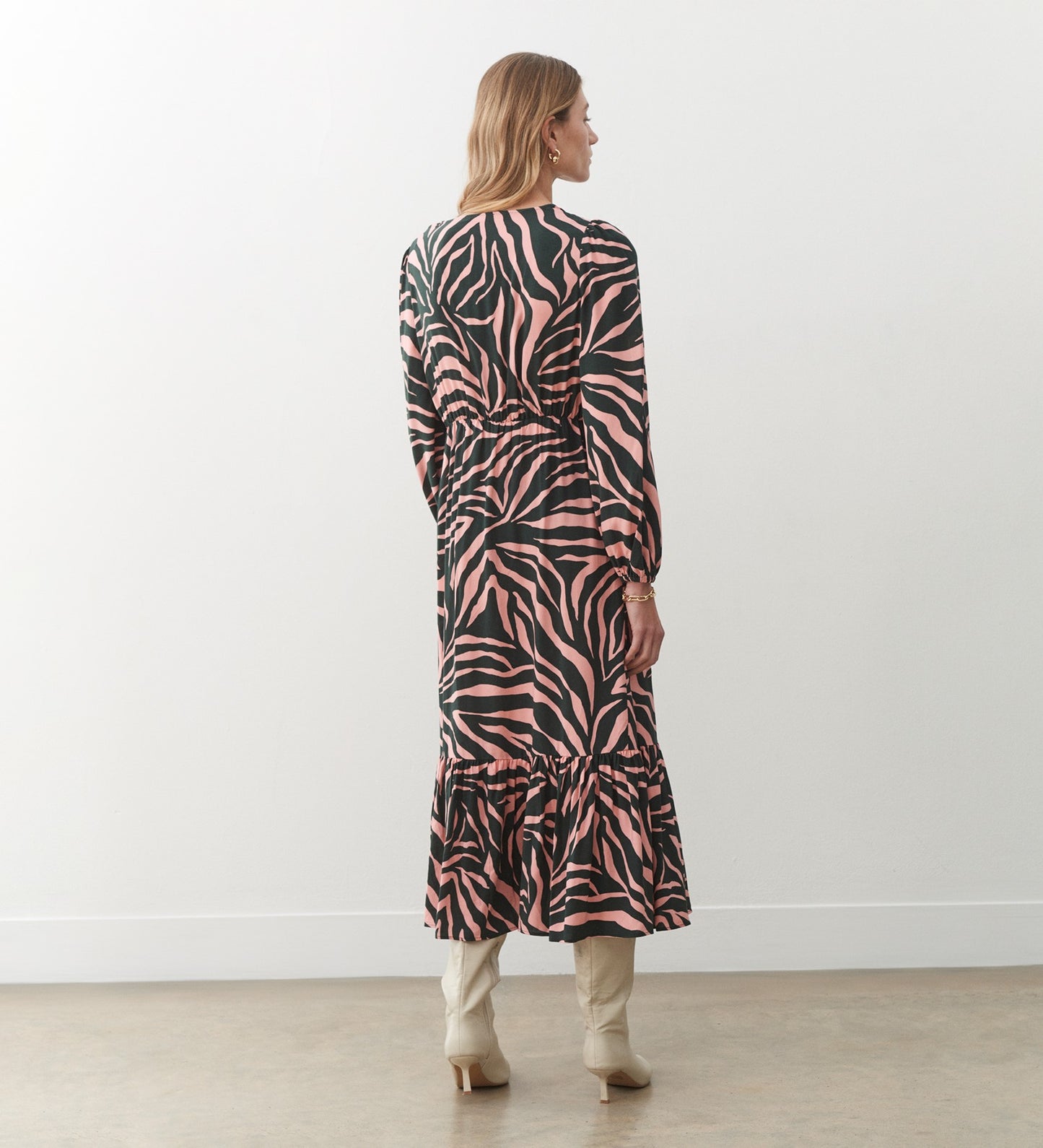 Suzie Pink Zebra Midi Dress