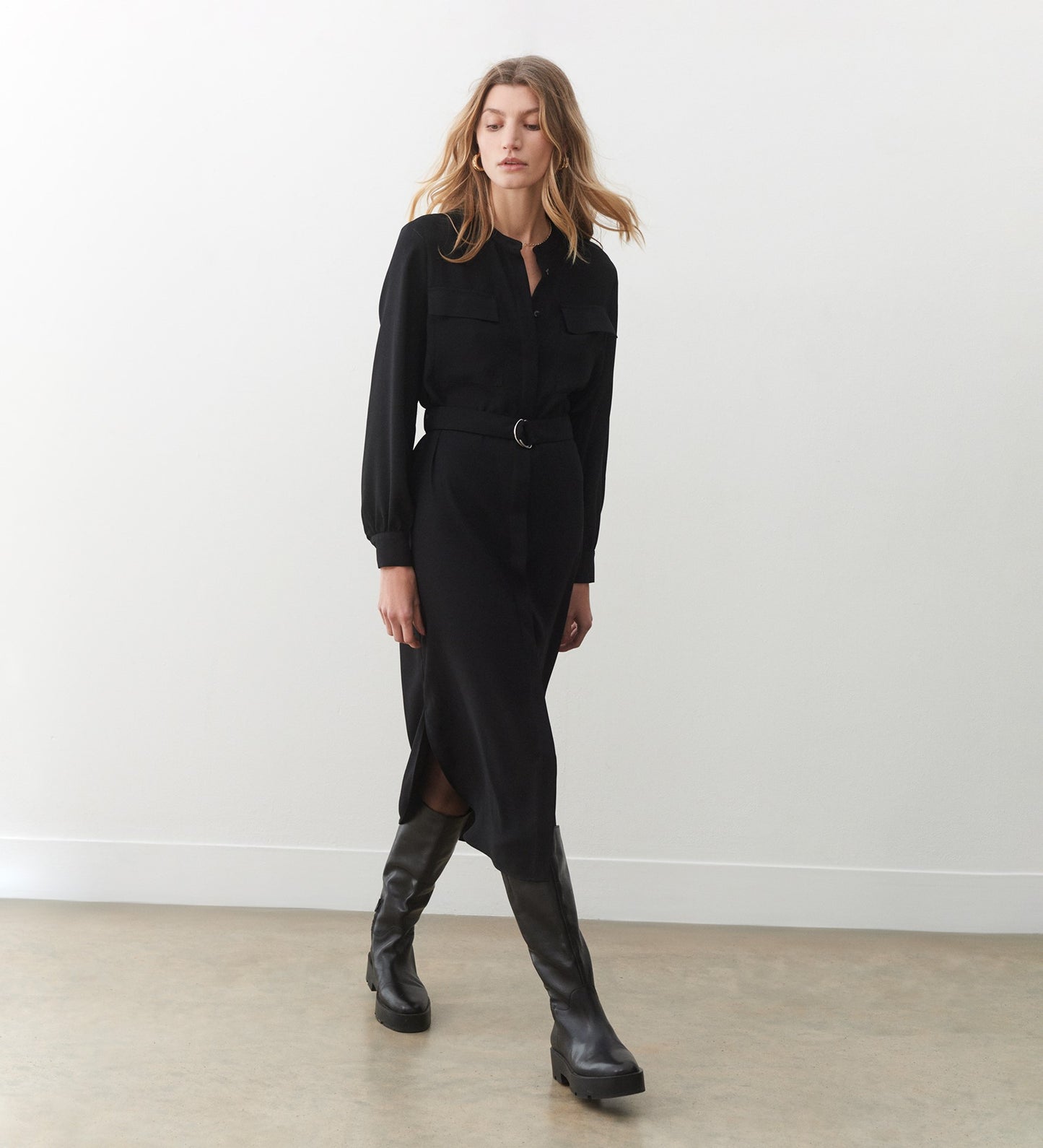 Lyra Black Utility Dress