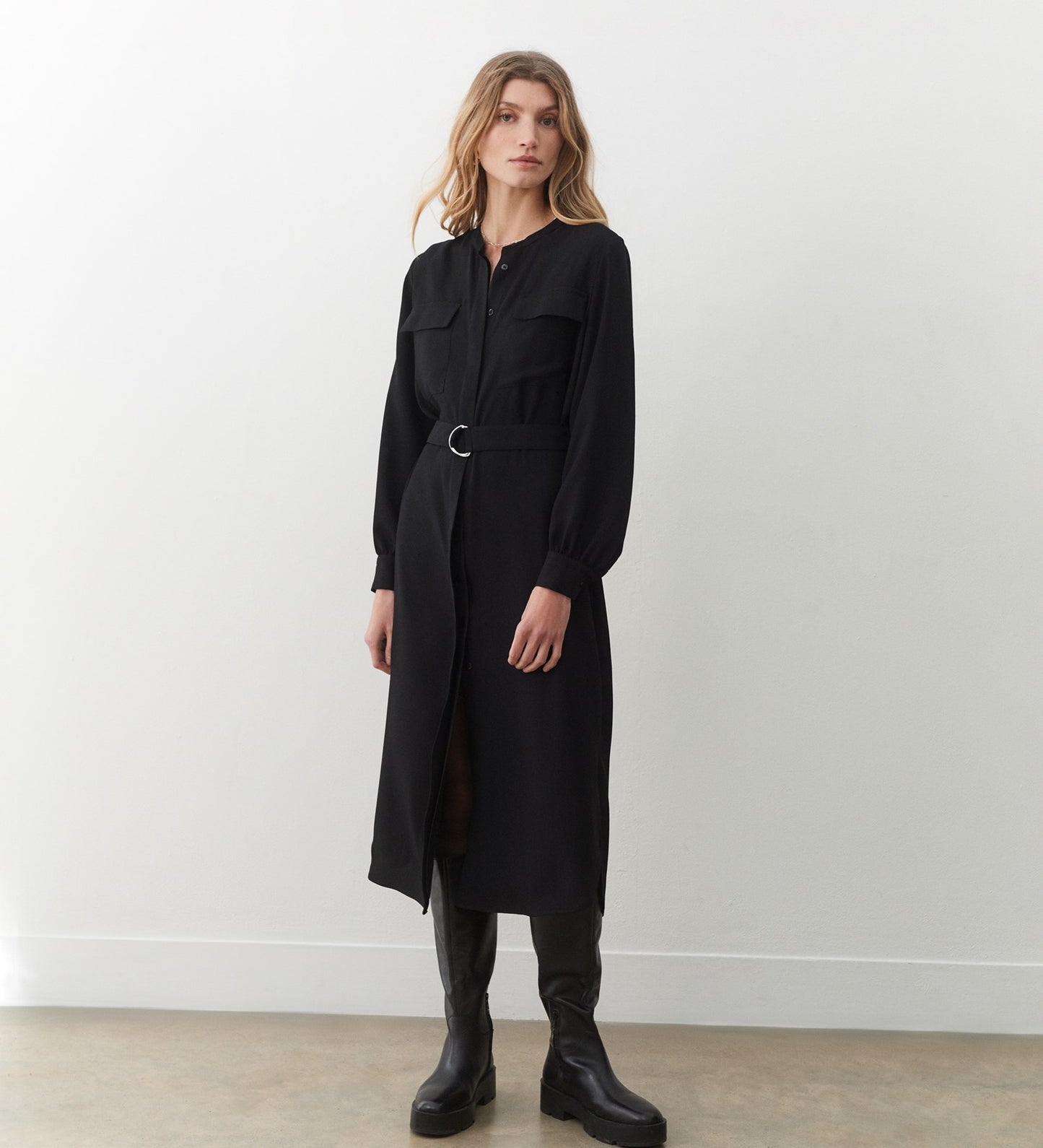 Lyra Black Utility Dress