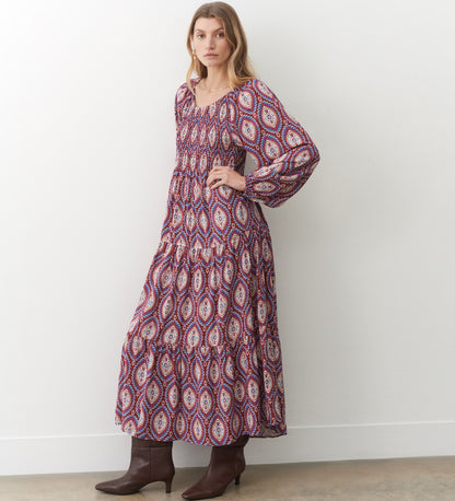 Tilly Pink Paisley Midi Dress