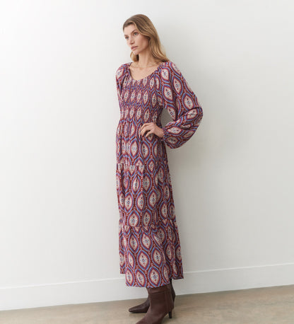 Tilly Pink Paisley Midi Dress