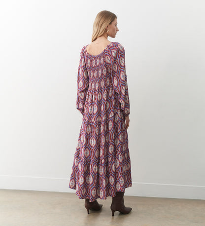 Tilly Pink Paisley Midi Dress