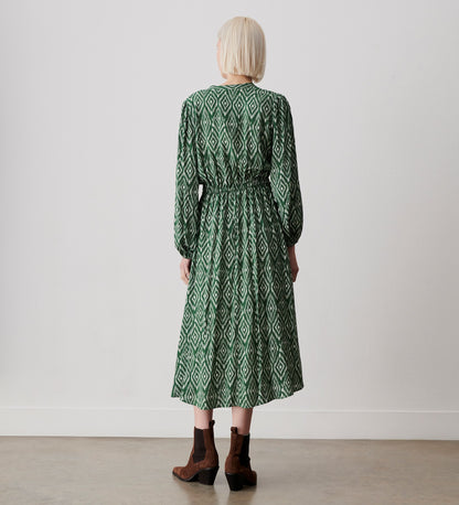 Amy Green Ikat Midi Dress