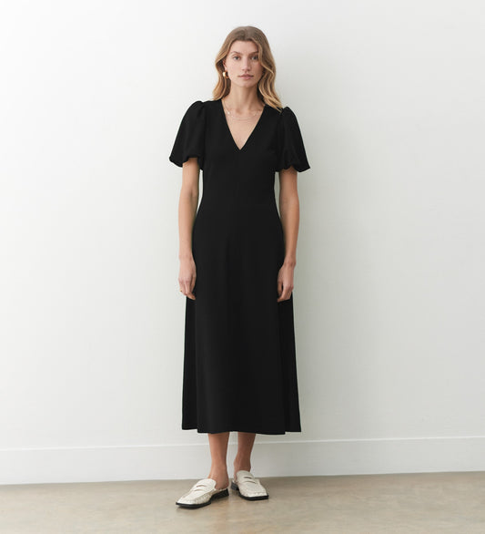 Sophie Black Ponte Jersey Midi Dress