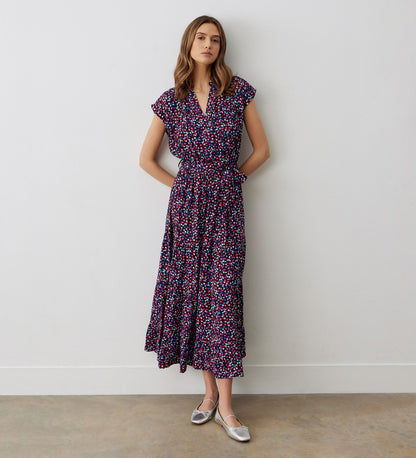 Eloise Pink Confetti Midi Dress