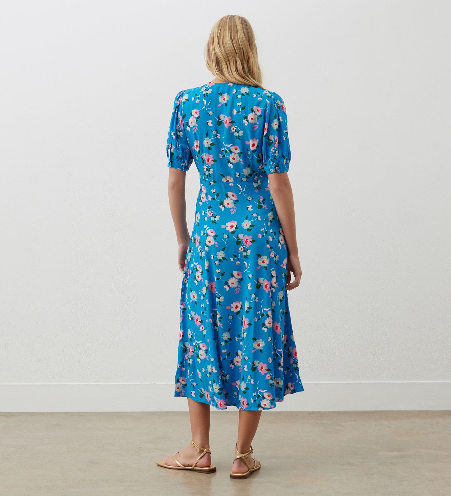 Colette Blue Floral Midi Dress