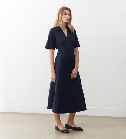 Xanthe Navy Ponte Jersey Midi Dress