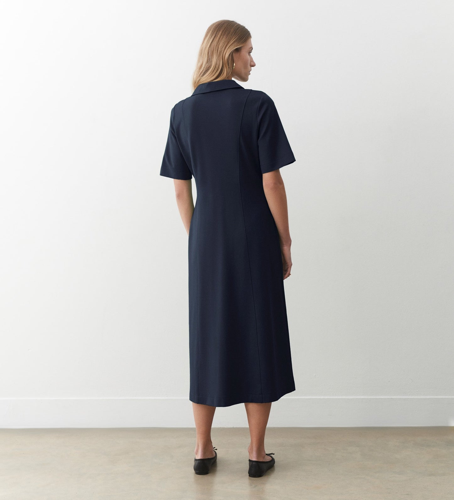 Xanthe Navy Ponte Jersey Midi Dress