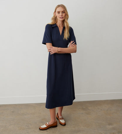 Xanthe Navy Ponte Jersey Midi Dress