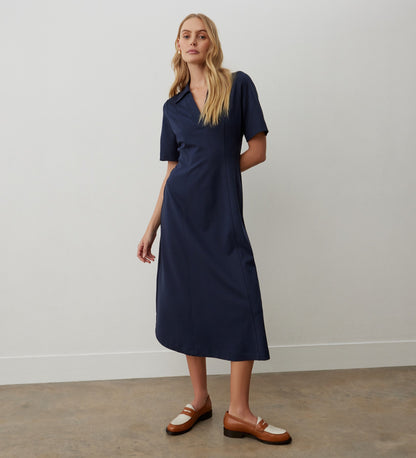 Xanthe Navy Ponte Jersey Midi Dress