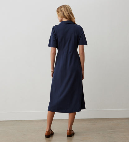 Xanthe Navy Ponte Jersey Midi Dress