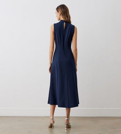 Pia Navy Ponte Jersey Midi Dress