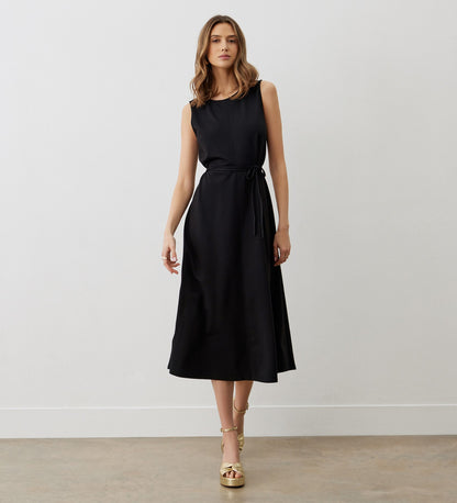 Janette Black Ponte Jersey Midi Dress