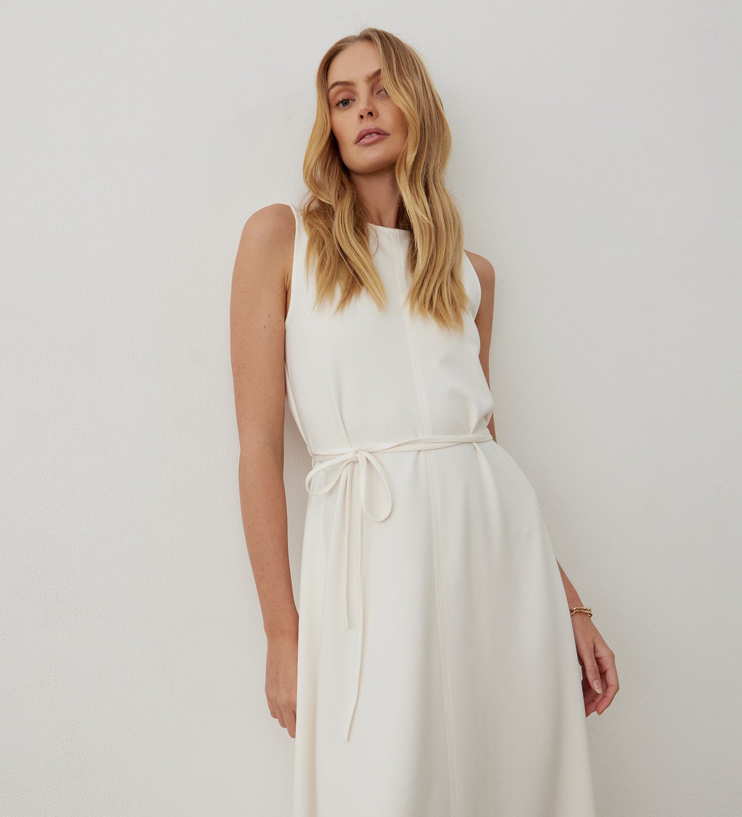 Janette Ivory Ponte Jersey Midi Dress