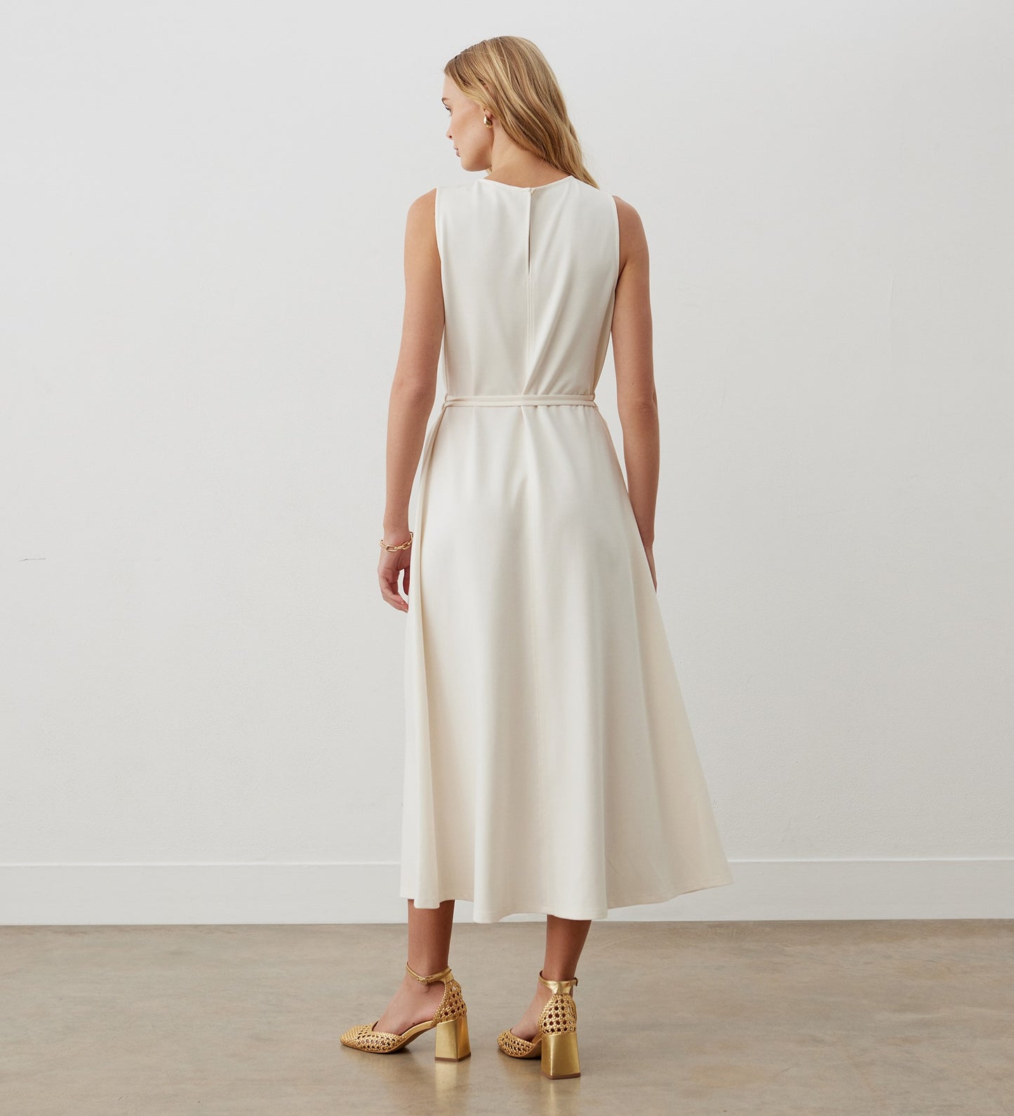 Janette Ivory Ponte Jersey Midi Dress