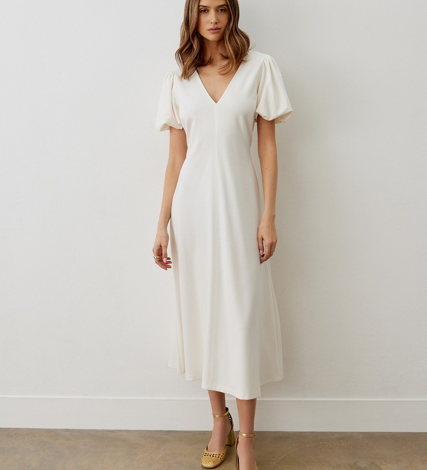 Sophie Ivory Ponte Jersey Dress