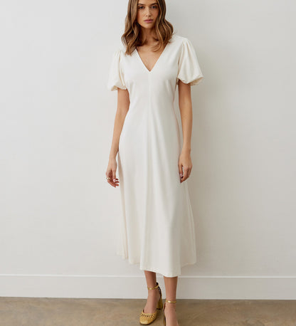 Sophie Ivory Ponte Jersey Dress