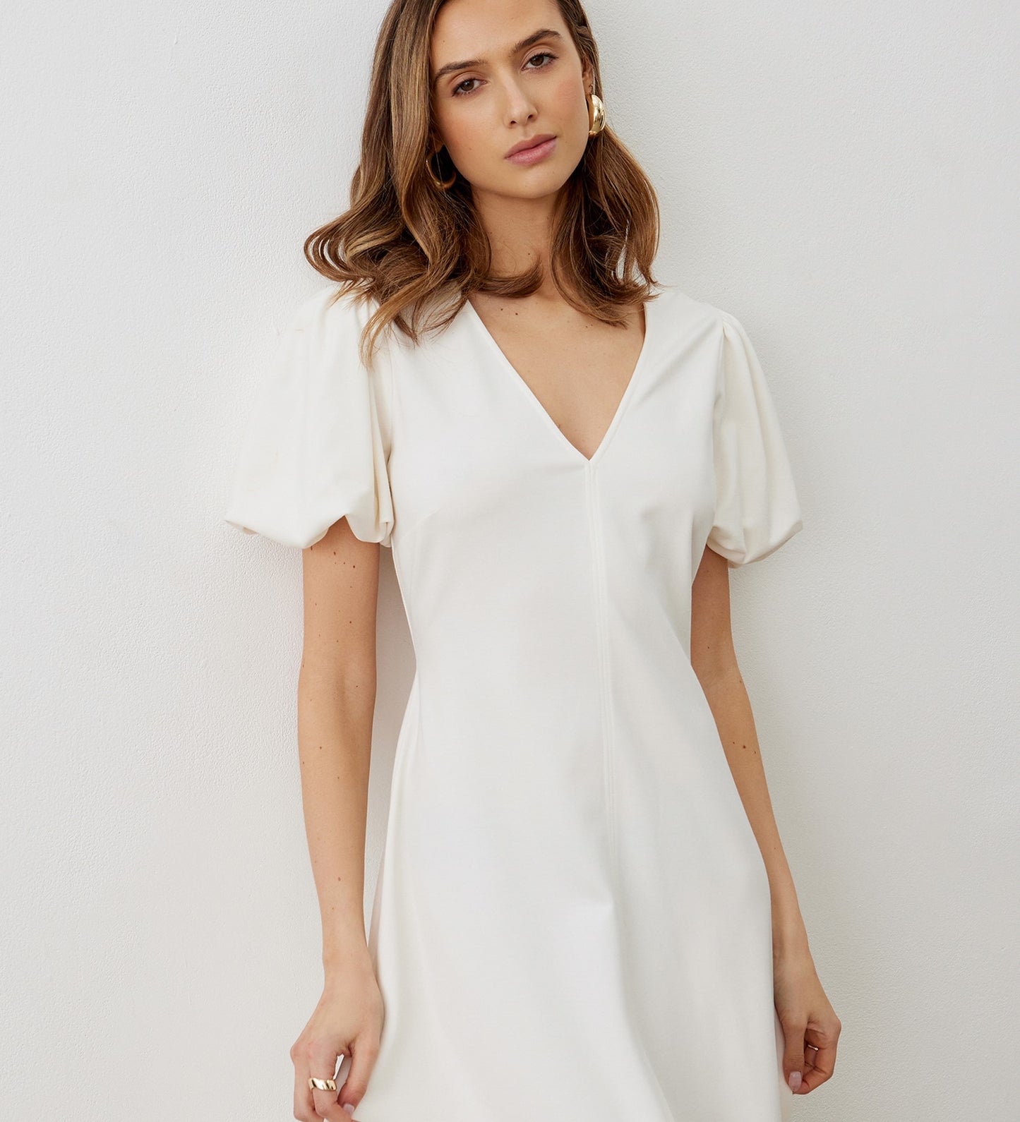 Sophie Ivory Ponte Jersey Dress